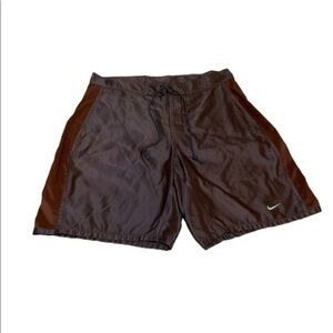 Nike shorts Volleyball Board swimwear hybrid Brown athletic VB Sz 34
